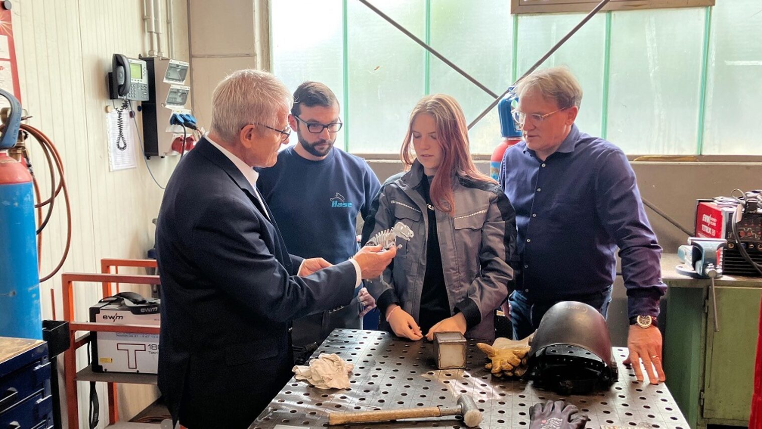 Praktikantin Fa. Hase mit Präsident